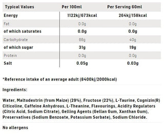 SIS Gel Beta Fuel+ Nootropics 60ML 30 Pack - Lemon & Lime