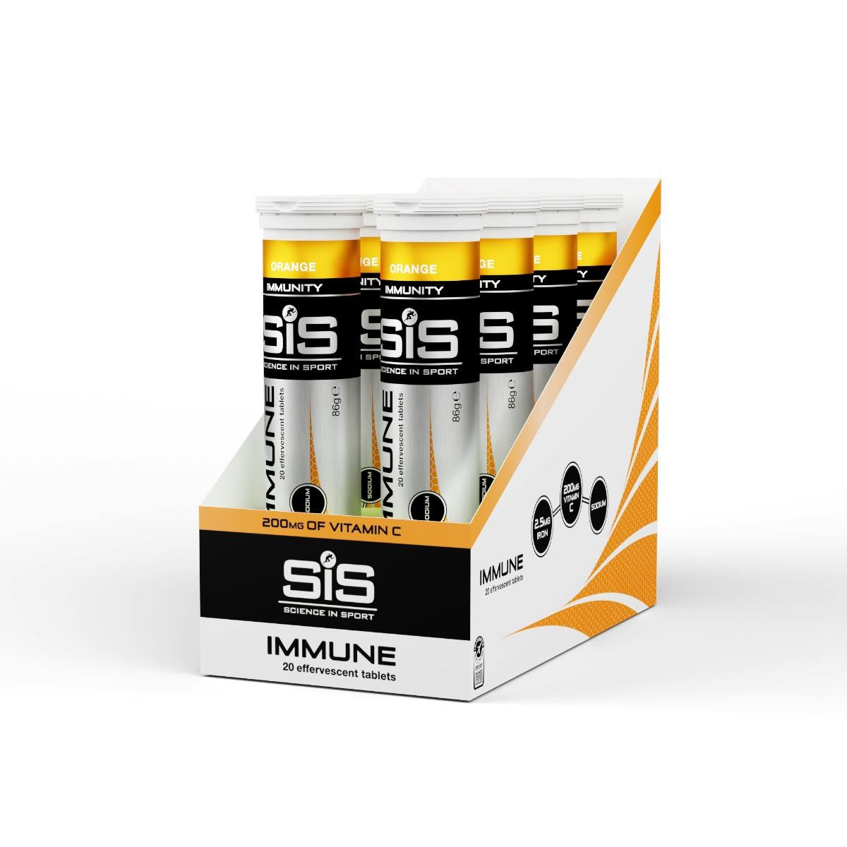 SiS GO Hydro Immune Tablets With Vitamin C And Iron  20 Pack - Orange