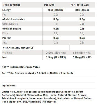 SiS GO Hydro Immune Tablets With Vitamin C And Iron  20 Pack - Orange