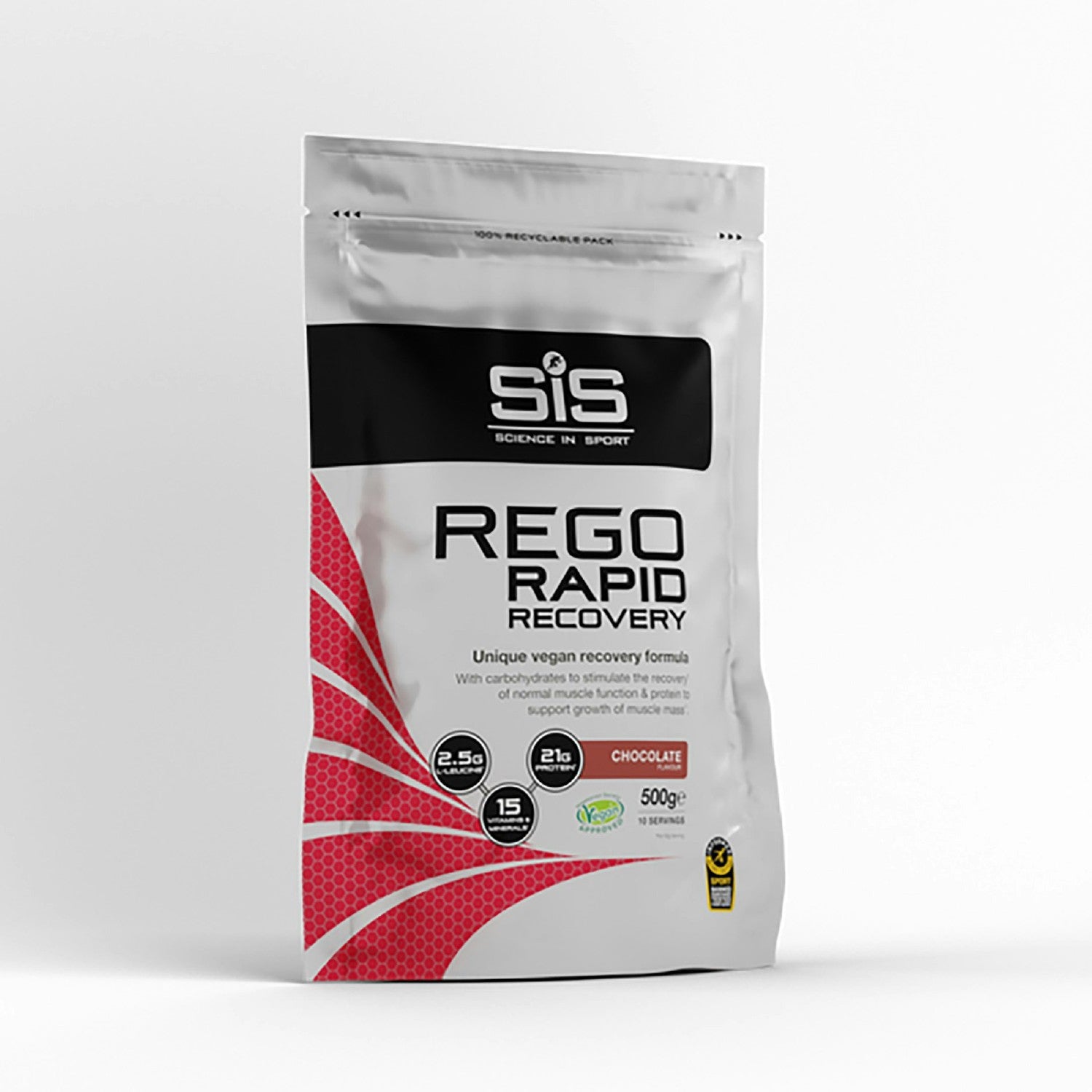 SIS Rego Rapid Recovery Resealable Pouch 500G - Chocolate