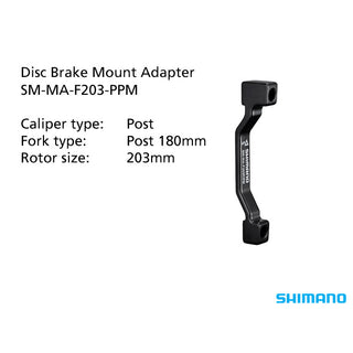 Shimano SM-MA-F203-PPM Adapter 203MM Caliper: Post Mount