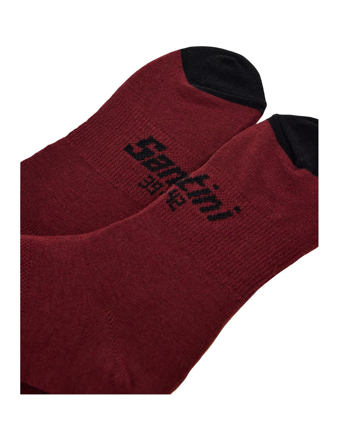 Santini Riga Wool Blend High Profile Socks - Maroon