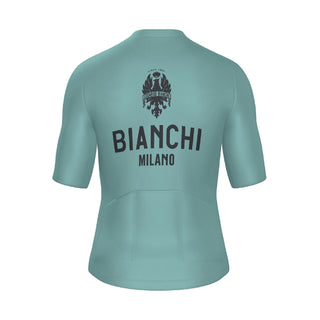 Santini Bianchi Men's Short Sleeve Classic Jersey Classic Fit - Celeste