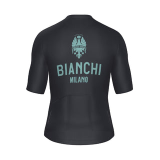 Santini Bianchi Men's Short Sleeve Classic Jersey Classic Fit - Grey