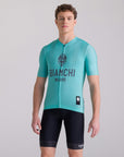 Santini Bianchi Men's Short Sleeve Classic Jersey Classic Fit - Celeste
