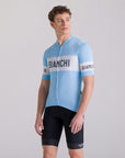Santini Bianchi Retro Classic Fit Short Sleeve Jersey - Light Blue