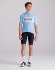 Santini Bianchi Retro Classic Fit Short Sleeve Jersey - Light Blue