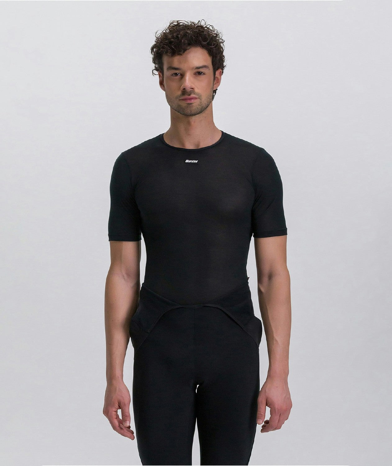 Santini Dry Short Sleeve Baselayer - Black Nero