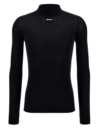 Santini Lana Long Sleeve 4W Wool Baselayer - Black