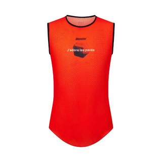 Santini SMS Paris-Roubaix 2026 Sleeveless Baselayer - Orange