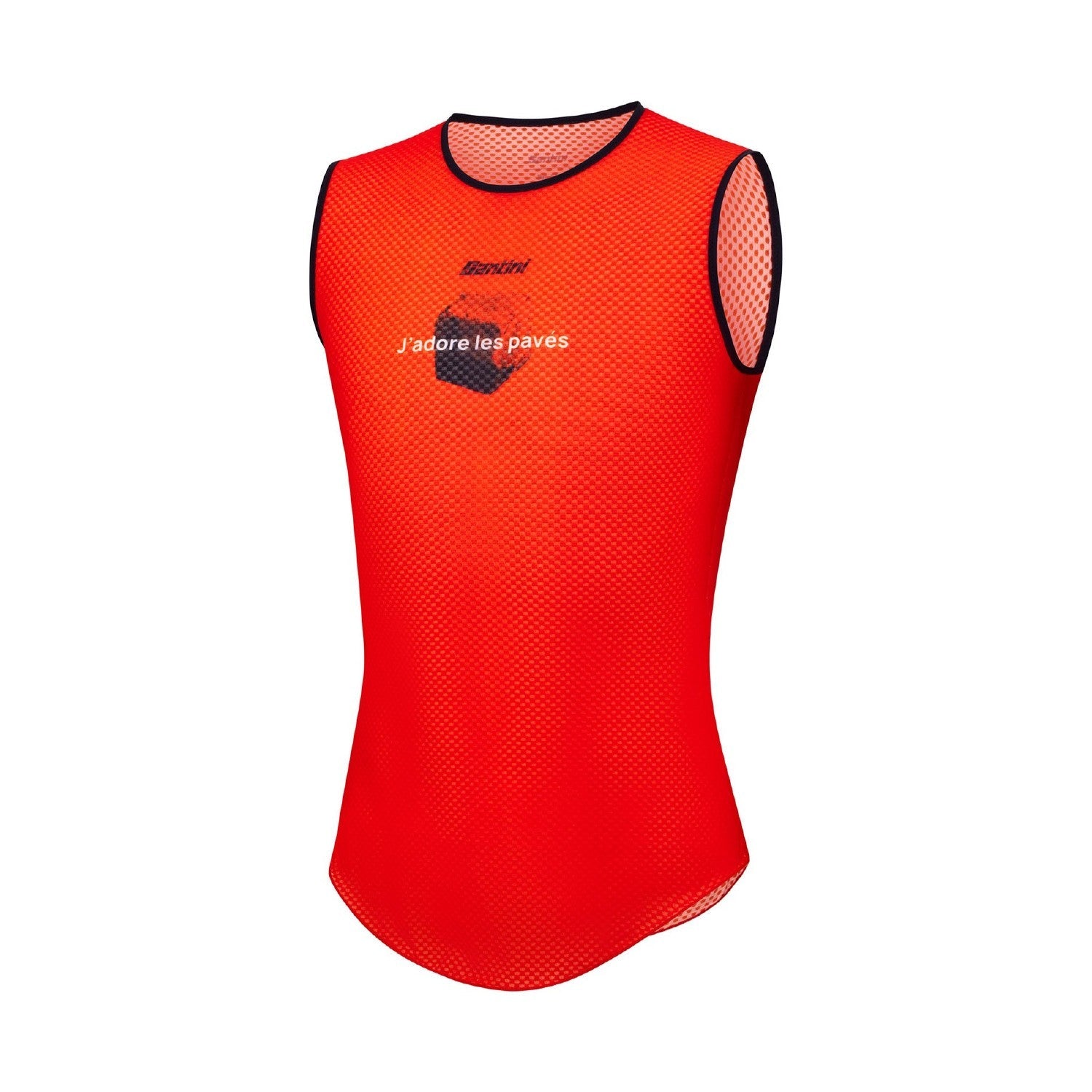 Santini SMS Paris-Roubaix 2026 Sleeveless Baselayer - Orange
