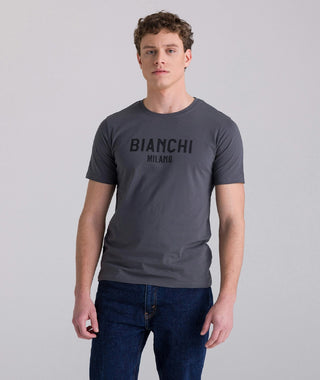 Santini Bianchi Fan Men's Short Sleeve T-Shirt - Grey