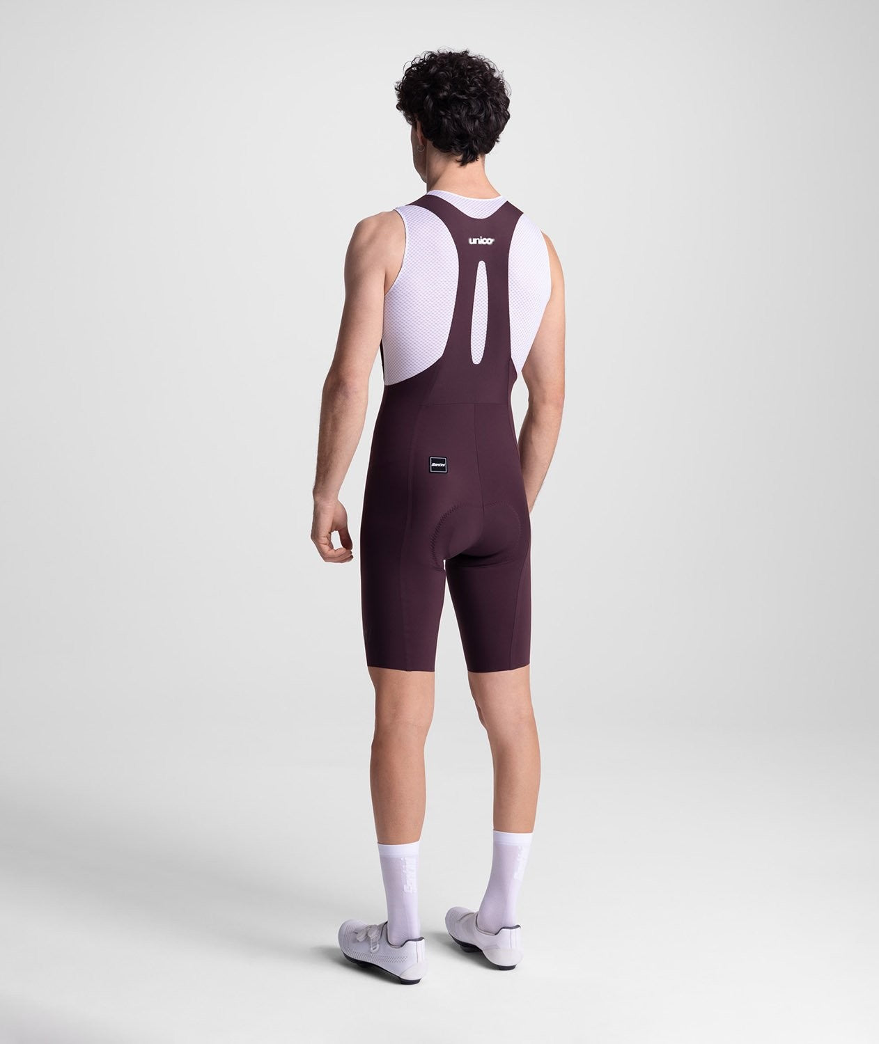 Santini SMS Unico C3 Edge Men’s Bib Shorts - Burgundy