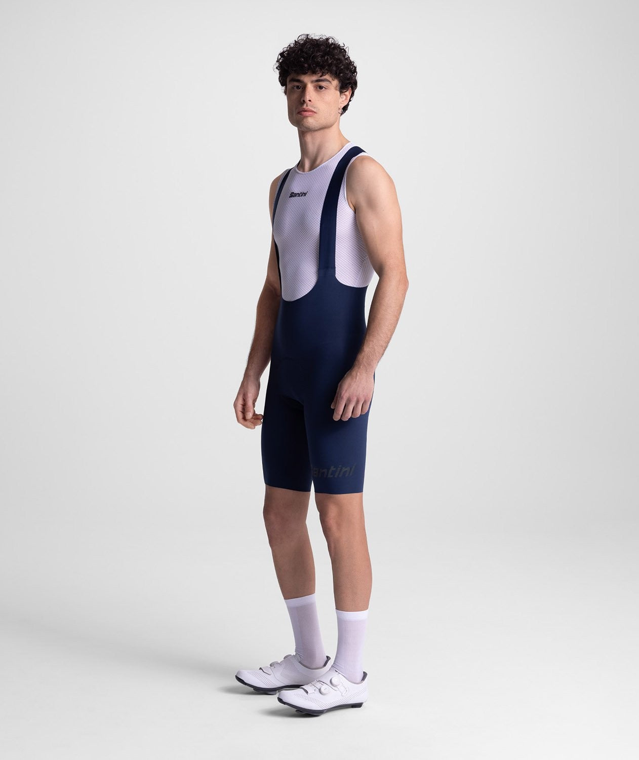 Santini SMS Unico C3 Edge Men’s Bib Shorts - Nautica Blue
