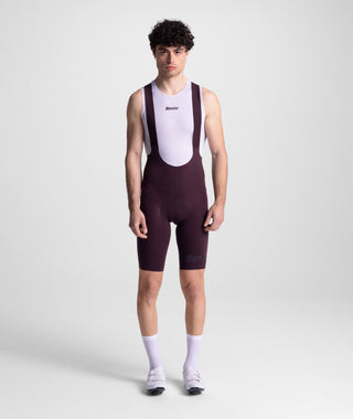 Santini SMS Unico C3 Edge Men’s Bib Shorts - Burgundy