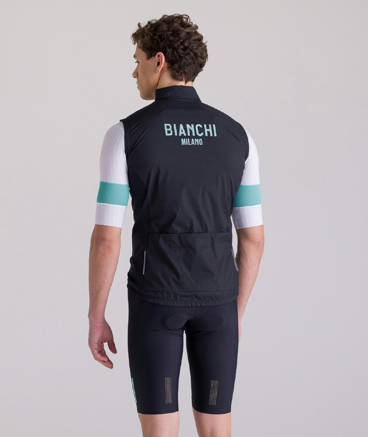Santini Bianchi Windshell Vest - Black
