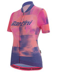Santini Forza Indoor Training Women's Short Sleeve Jersey - Orange Purple