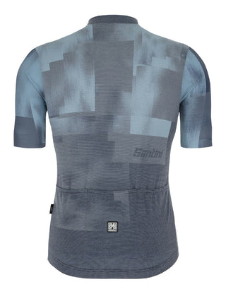 Santini Forza Indoor Train Men's Short Sleeve Jersey - Black/Grey