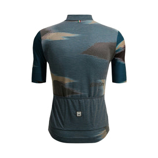 Santini Watt Men's Indoor Cycling Short Sleeve Jersey - Military Green