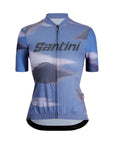 Santini Watt Women's Indoor Training Short Sleeve Jersey - Royal Blue