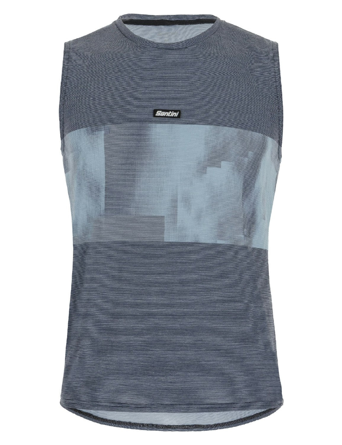 Santini Forza Indoor Train Sleeveless Tech Tee - Black/Grey