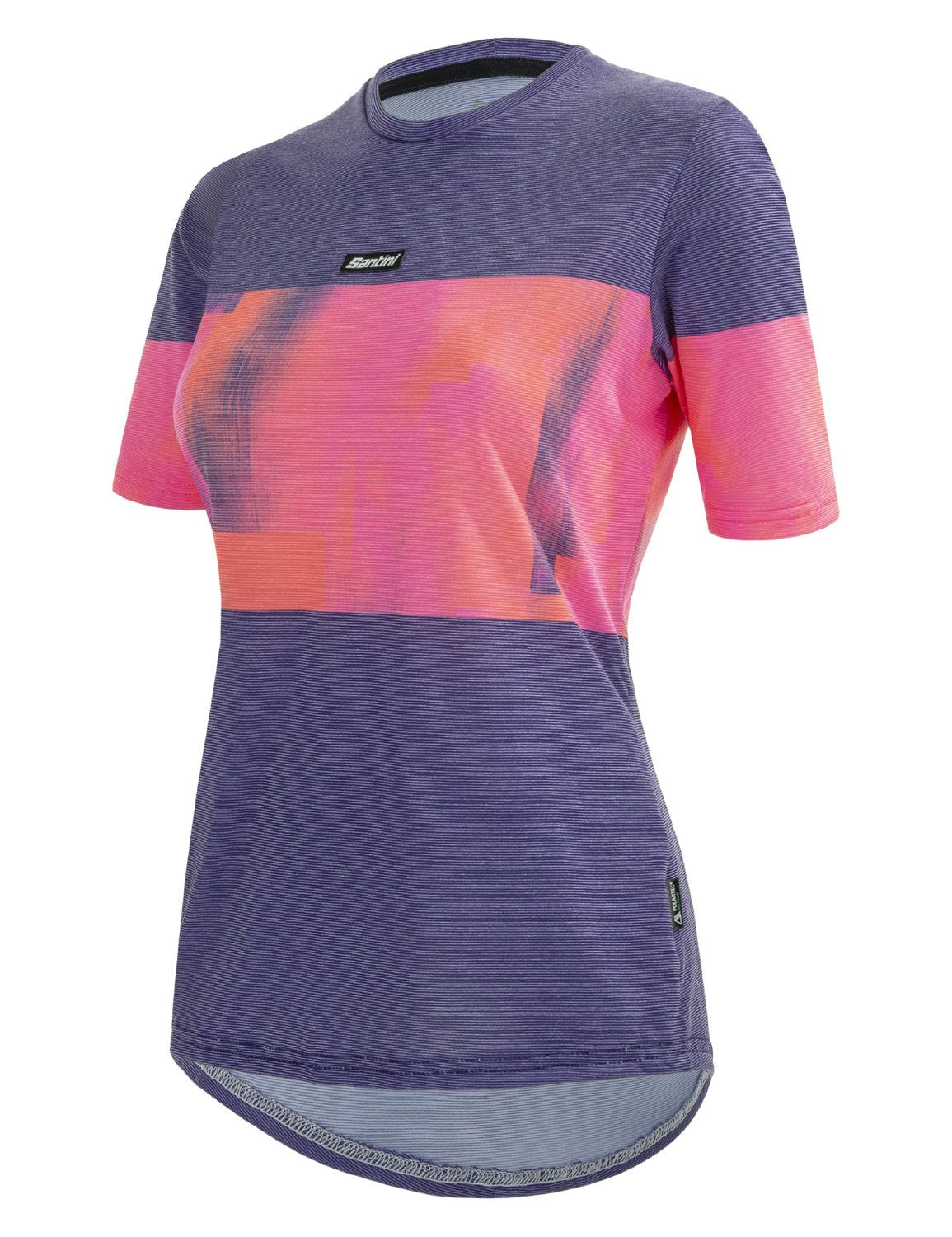 Santini Forza Indoor Training Tech Women's Short Sleeve T-Shirt - Orange Purple