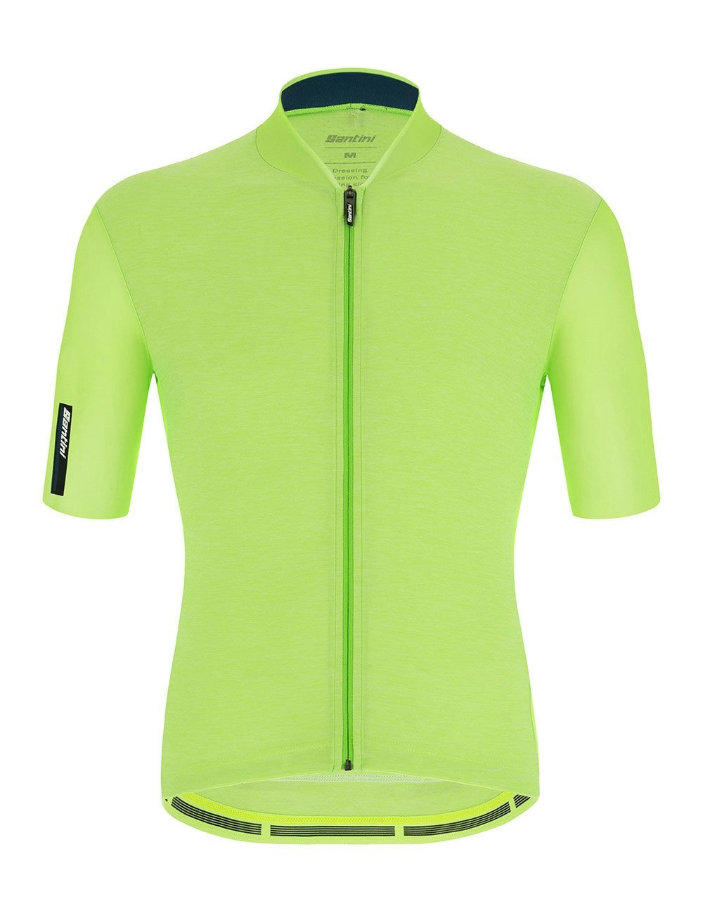 Santini Colore Puro Classic Short Sleeve Men's Jersey - Fluro Green