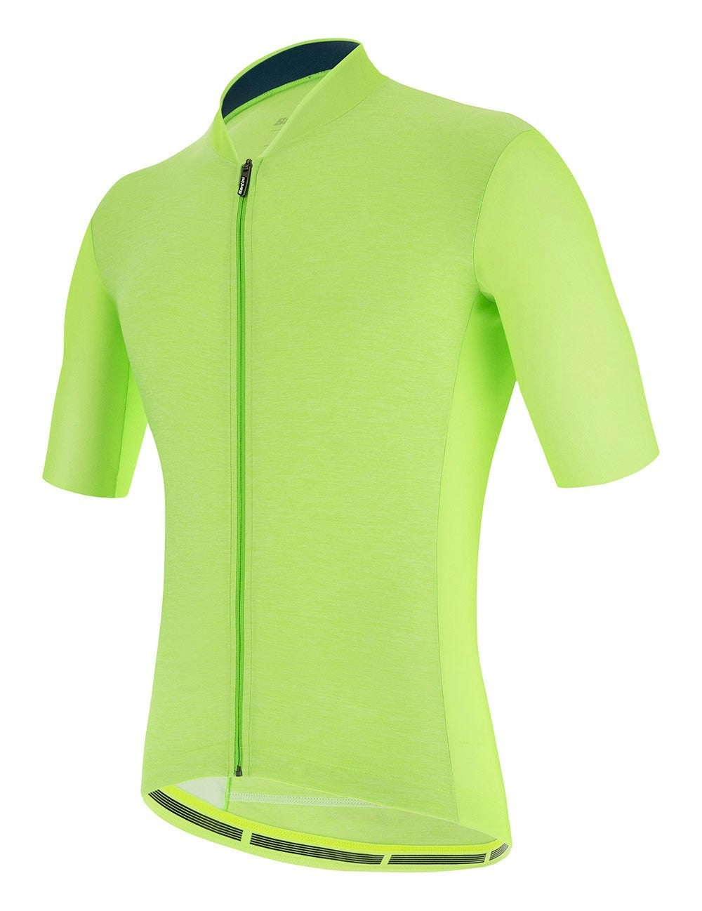 Santini Colore Puro Classic Short Sleeve Men's Jersey - Fluro Green