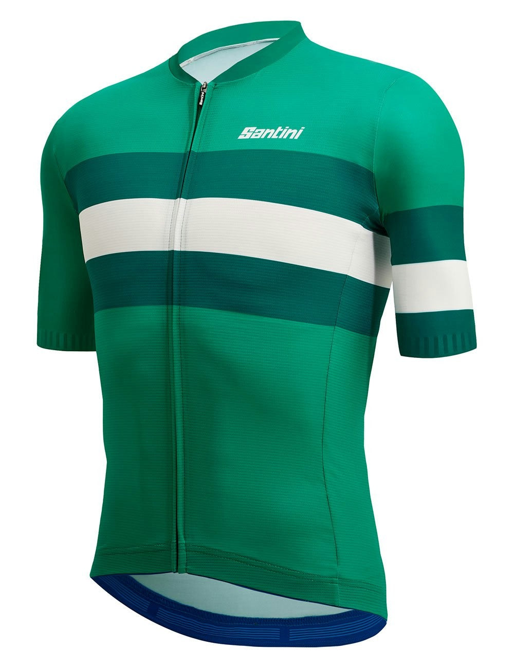 Santini Eco Sleek Bengal 3S Men's Short Sleeve Summer Jersey - Green