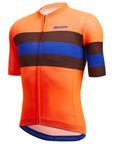 Santini Eco Sleek Bengal 3S Men's Short Sleeve Summer Jersey - Fluro Orange