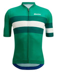 Santini Eco Sleek Bengal 3S Men's Short Sleeve Summer Jersey - Green