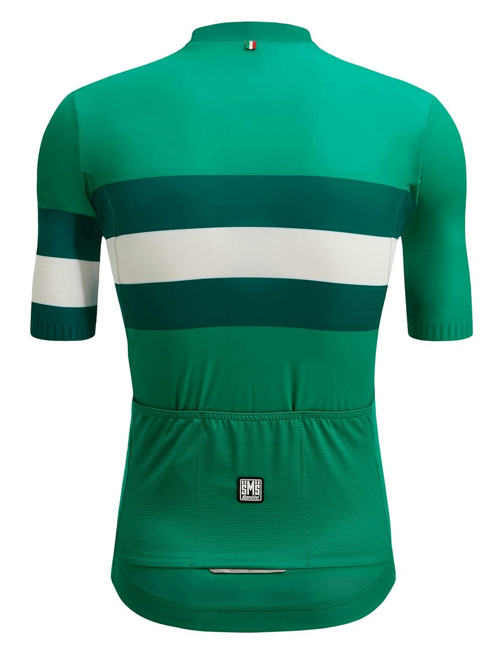 Santini Eco Sleek Bengal 3S Men's Short Sleeve Summer Jersey - Green
