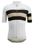 Santini Eco Sleek Bengal 3S Men's Short Sleeve Summer Jersey - White