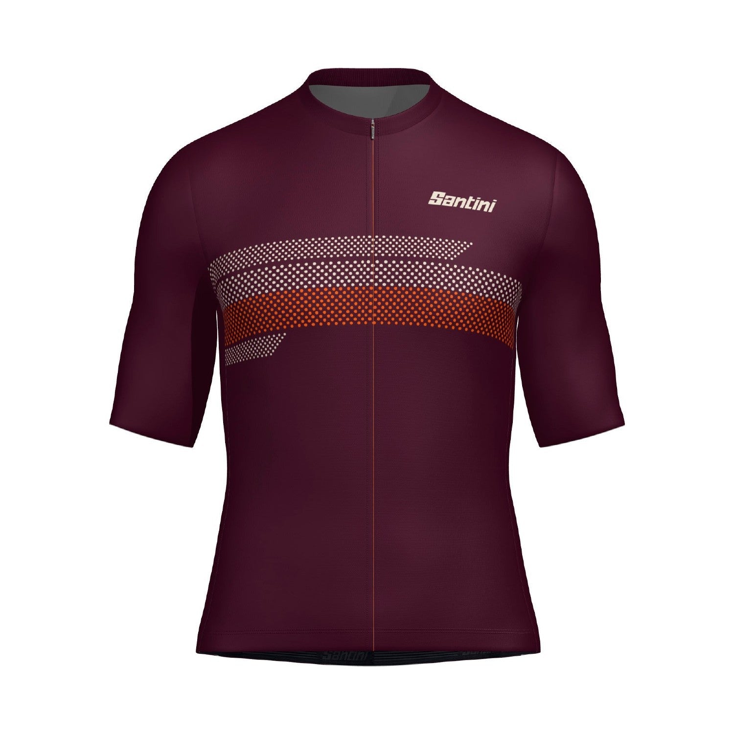 Santini SMS Horizon Classic Fit Short Sleeve Jersey - Burgundy