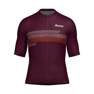 Santini SMS Horizon Classic Fit Short Sleeve Jersey - Burgundy