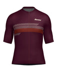 Santini SMS Horizon Classic Fit Short Sleeve Jersey - Burgundy