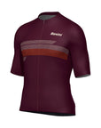 Santini SMS Horizon Classic Fit Short Sleeve Jersey - Burgundy