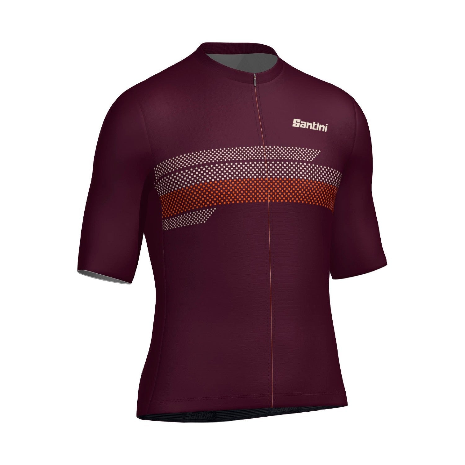 Santini SMS Horizon Classic Fit Short Sleeve Jersey - Burgundy