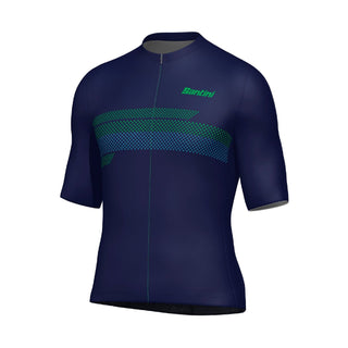Santini SMS Horizon Classic Fit Short Sleeve Jersey - Nautica Blue
