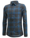 Santini Dylan Gravel Wool Blend Shirt - Blue
