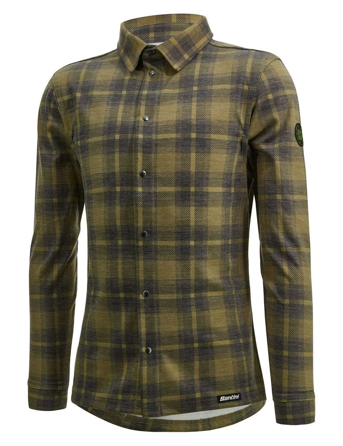 Santini Dylan Gravel Wool Blend Shirt - Military