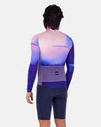 Santini SMS Luce Long Sleeve Jersey Slim Fit Jersey - Blue