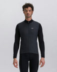 Santini Pure 4W Men's Thermal Long Sleeve Jersey - Black