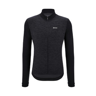 Santini Pure 4W Men's Thermal Long Sleeve Jersey - Black