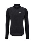 Santini Pure 4W Men's Thermal Long Sleeve Jersey - Black