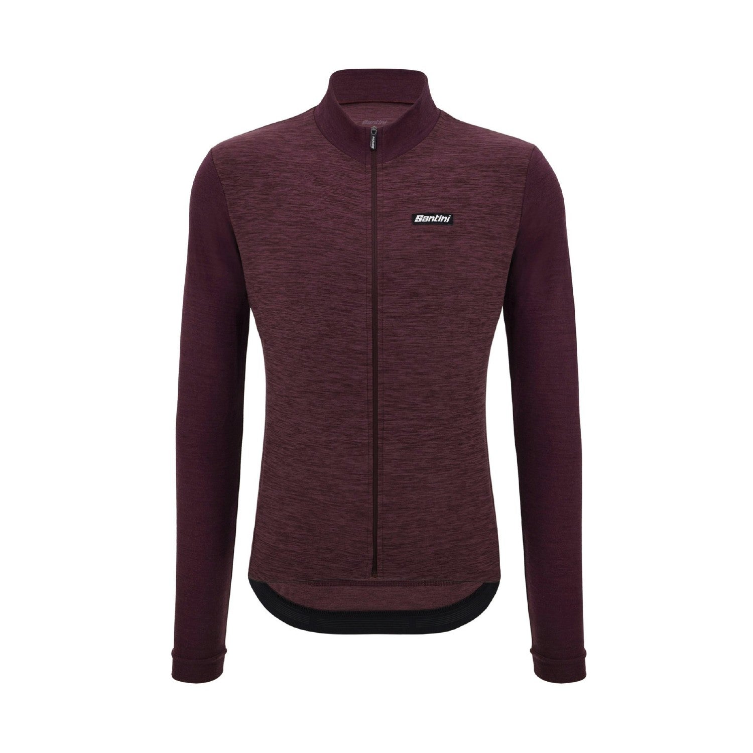 Santini Pure 4W Men's Thermal Long Sleeve Jersey - Burgundy