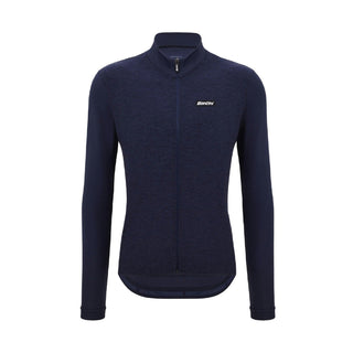 Santini Pure 4W Men's Thermal Long Sleeve Jersey - Nautica Blue