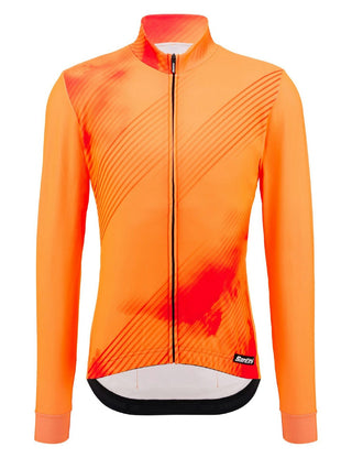 Santini Pure Dye Mens Thermal LS Fluro Orange