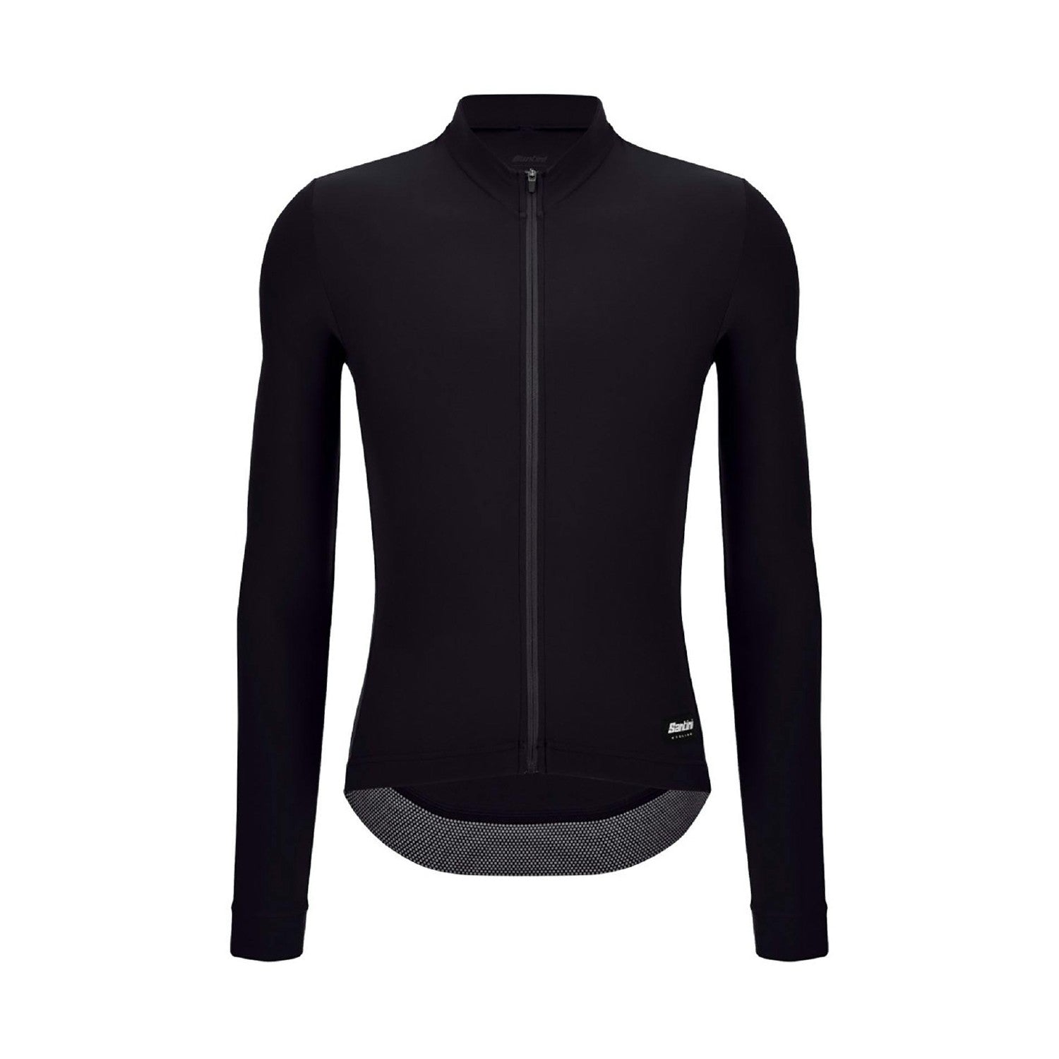 Santini SMS RTR Winter Fleece Unisex Long Sleeve Jersey - Black