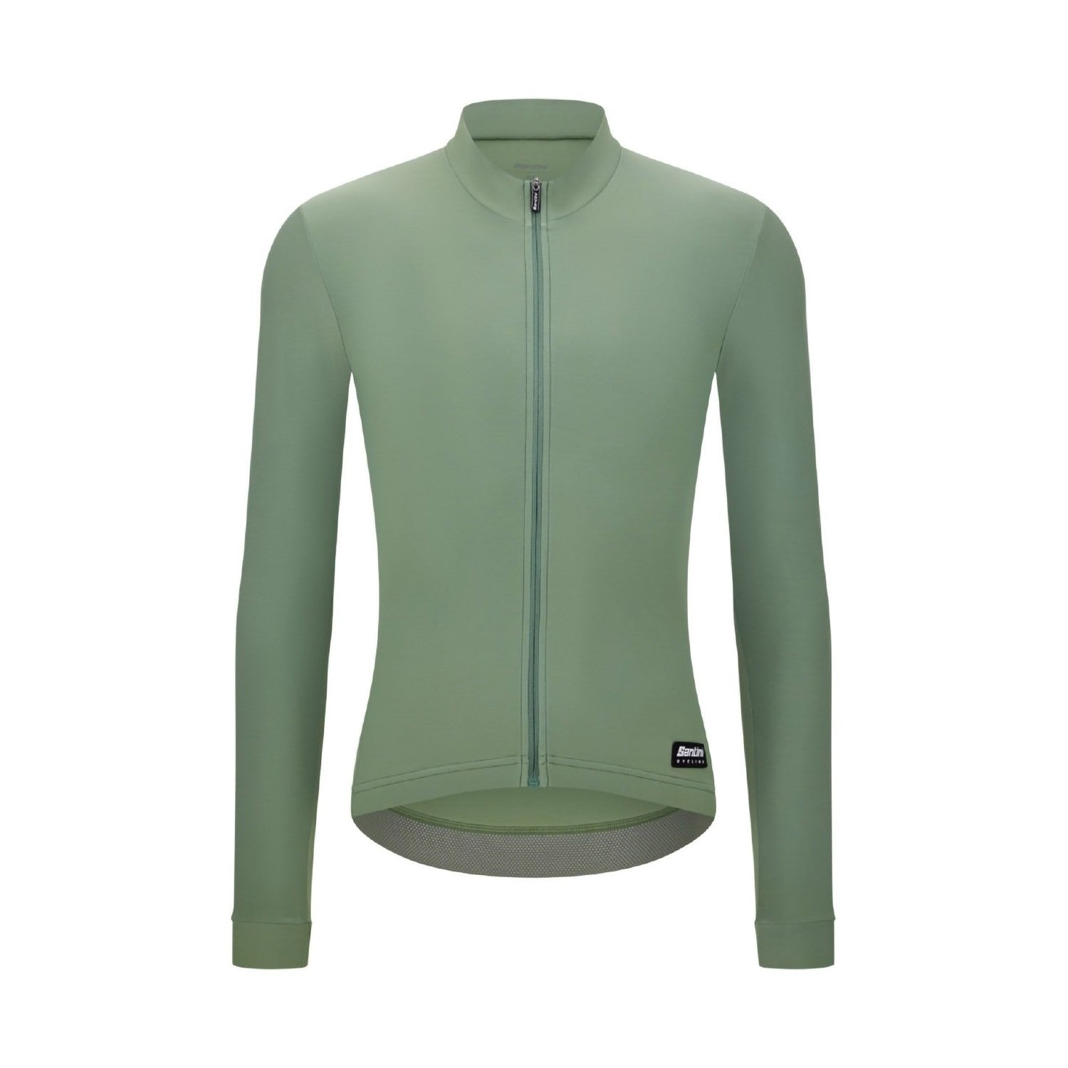Santini SMS RTR Winter Fleece Unisex Long Sleeve Jersey - Sage Green